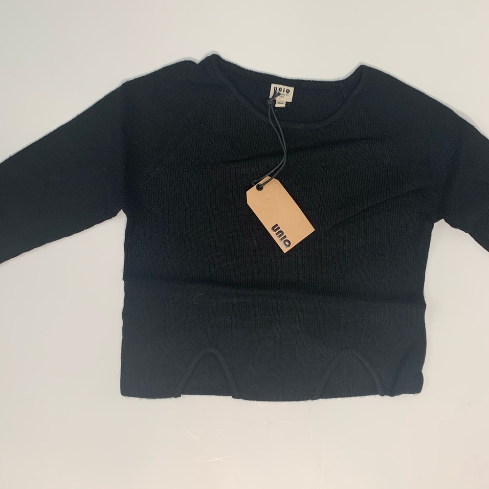 NWT Black Knit Cropped Sweater